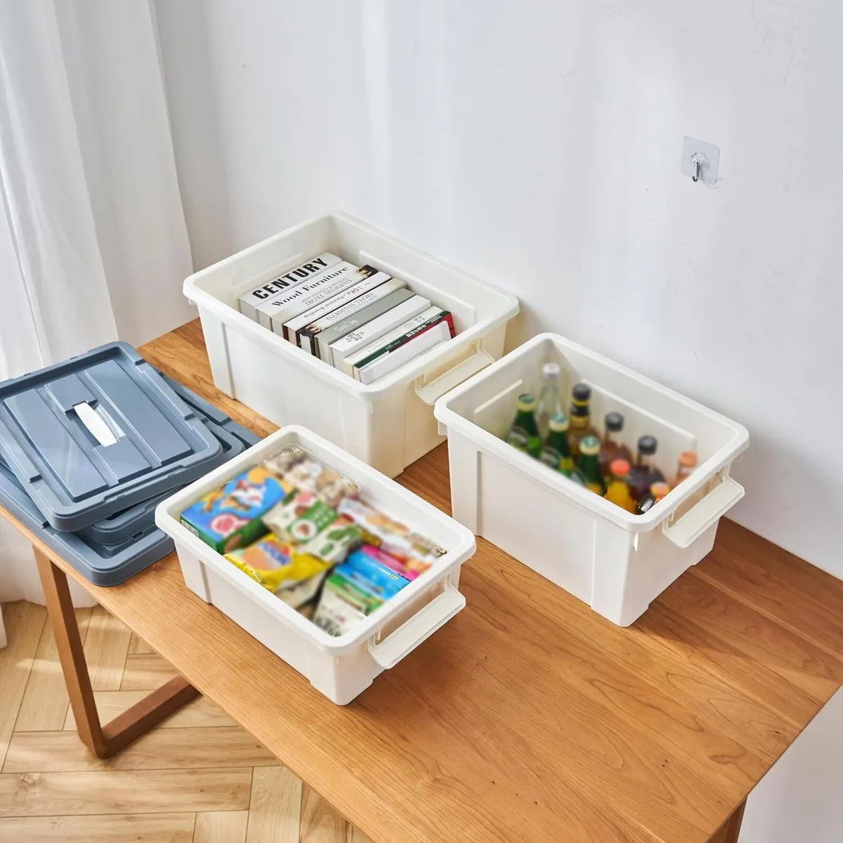 90lx6 Storage Boxes Carry Plastic Box with Lids - Image 4