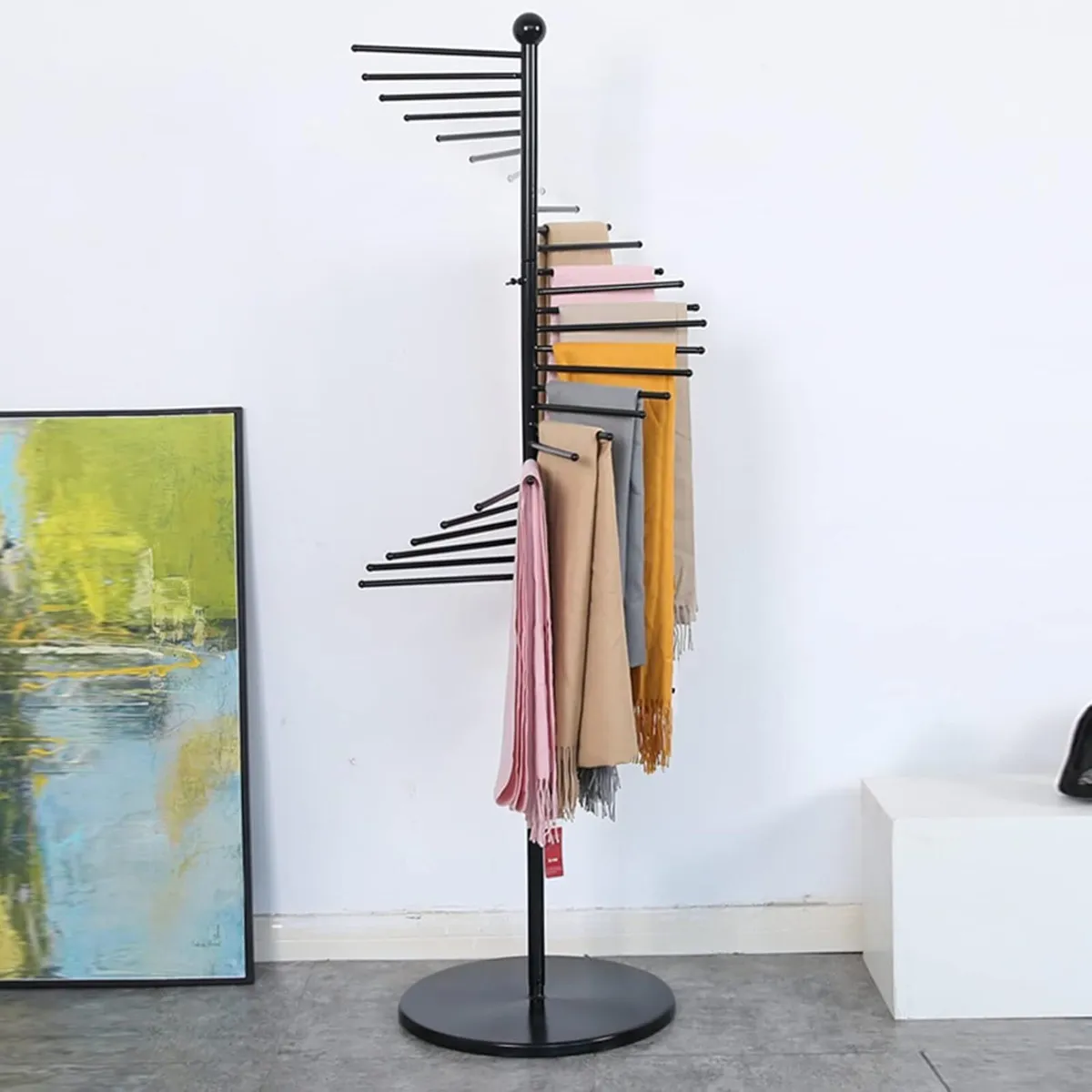 Freestanding Scarf Display Rack Metal Racks - Image 2