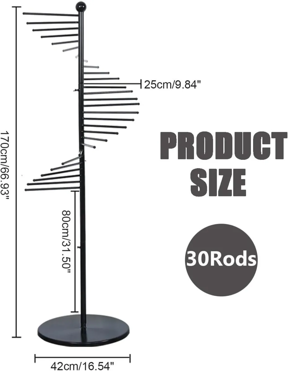 Freestanding Scarf Display Rack Metal Racks - Image 3