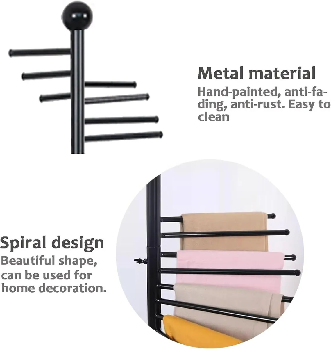 Freestanding Scarf Display Rack Metal Racks - Image 4