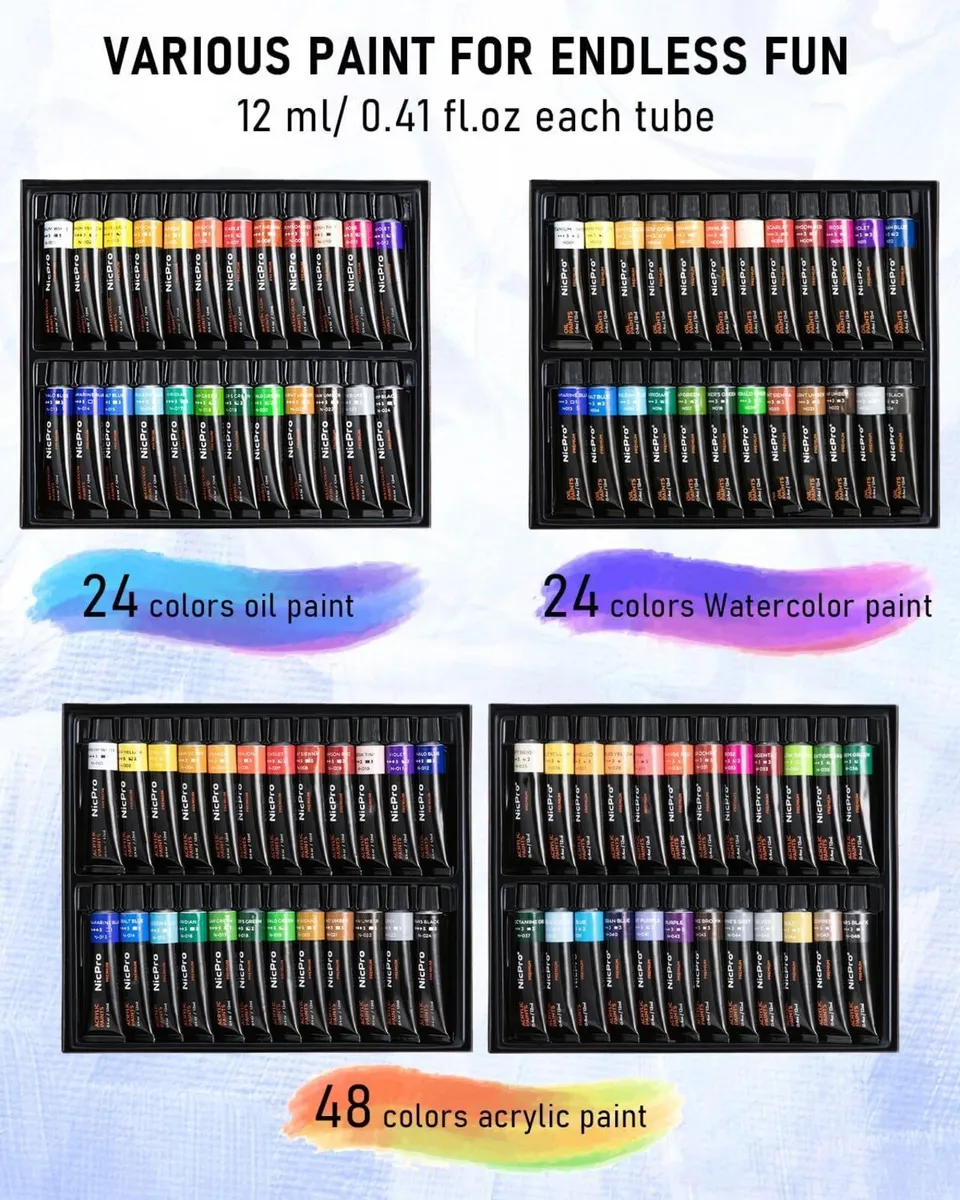 158pcs Deluxe Large Painting Kit with Metal - Image 4
