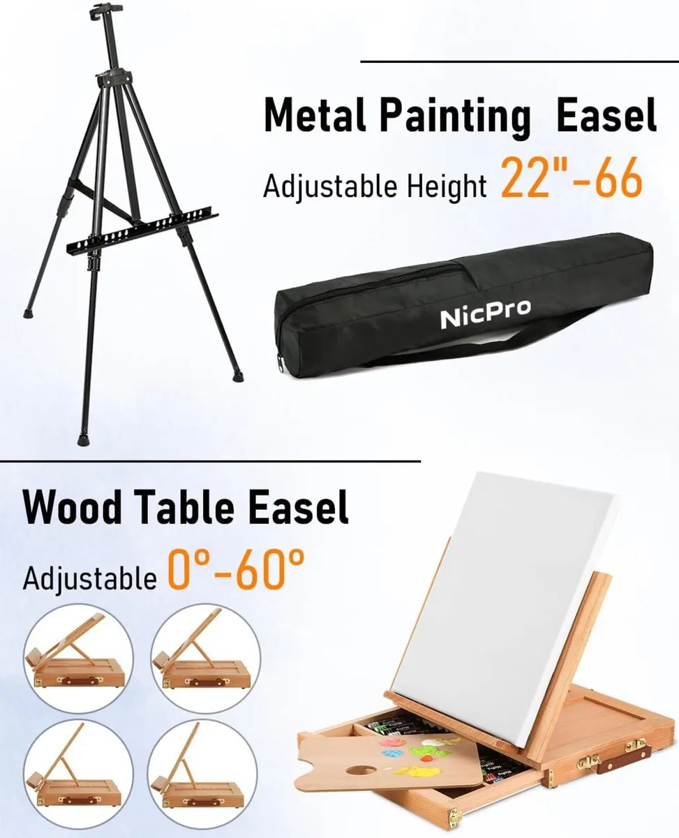 158pcs Deluxe Large Painting Kit with Metal - Image 2