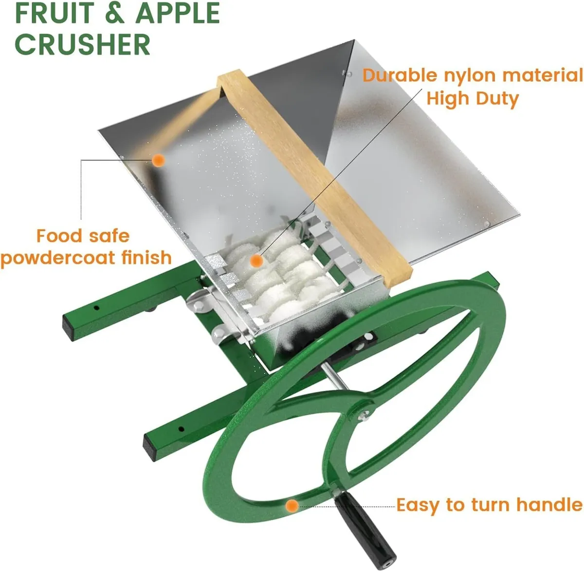 Fruit and Apple Crusher 7L Stainless Steel Manual - Image 2