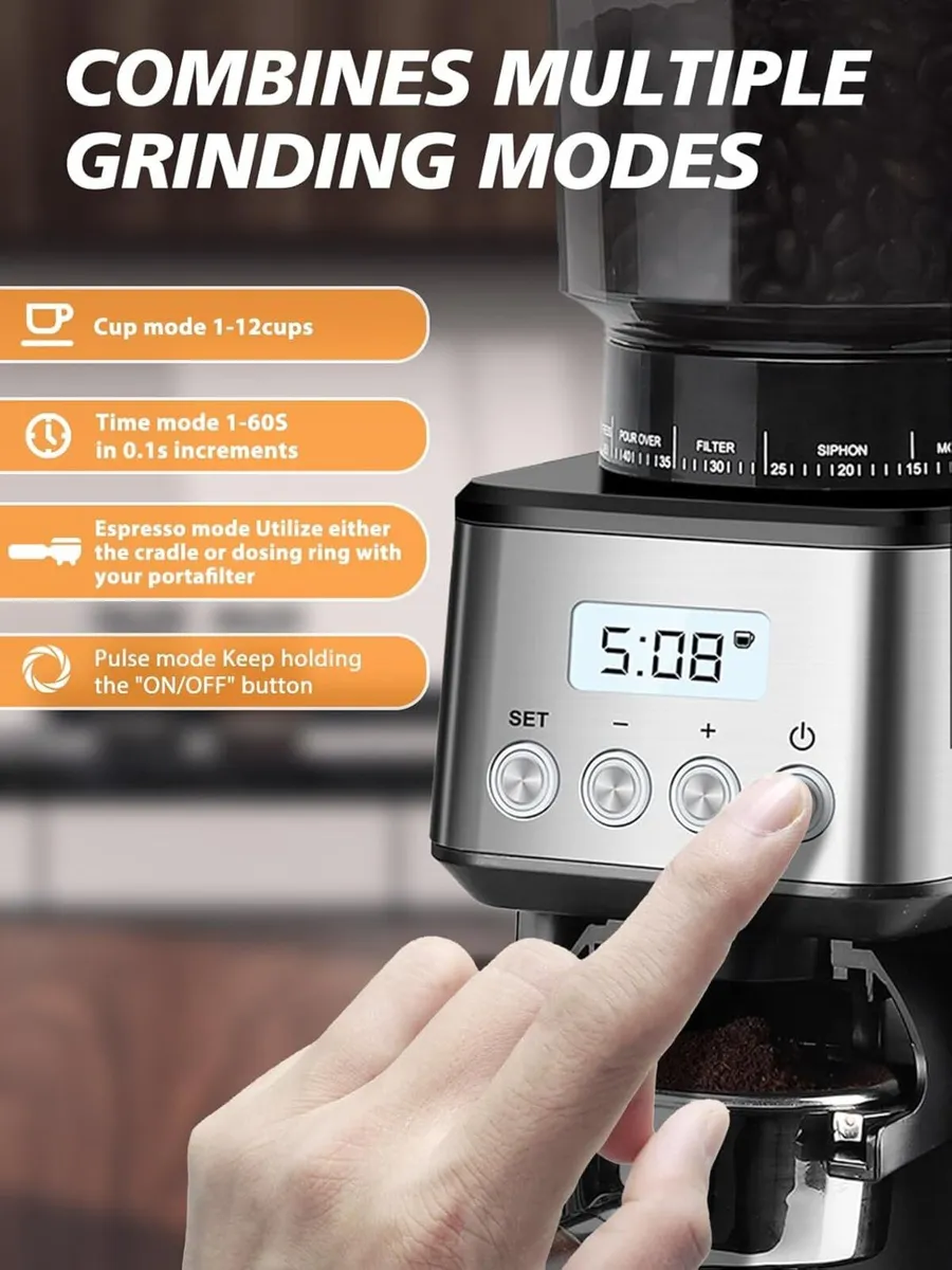 Conical Burr Coffee Grinder Electric 51 Precise - Image 4