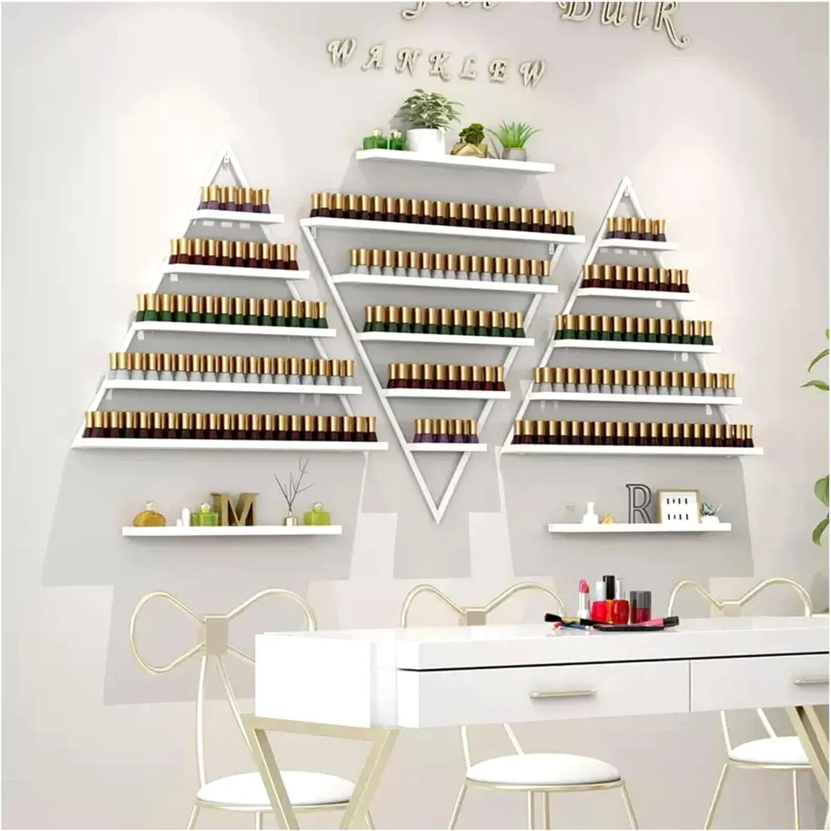 Nail Polish Rack Wall Mounted 6 Sets Metal - Image 1