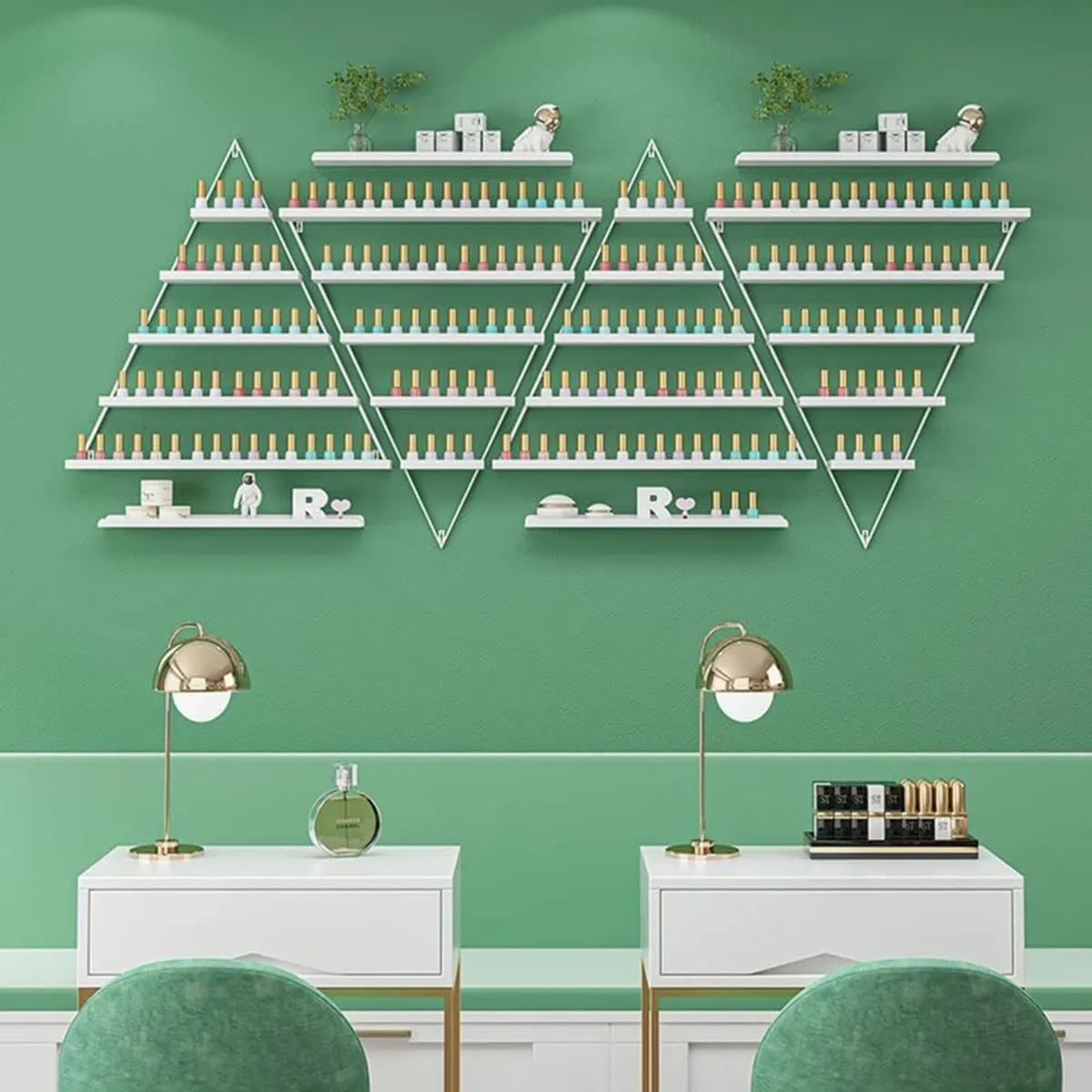 Nail Polish Rack Wall Mounted 6 Sets Metal - Image 4