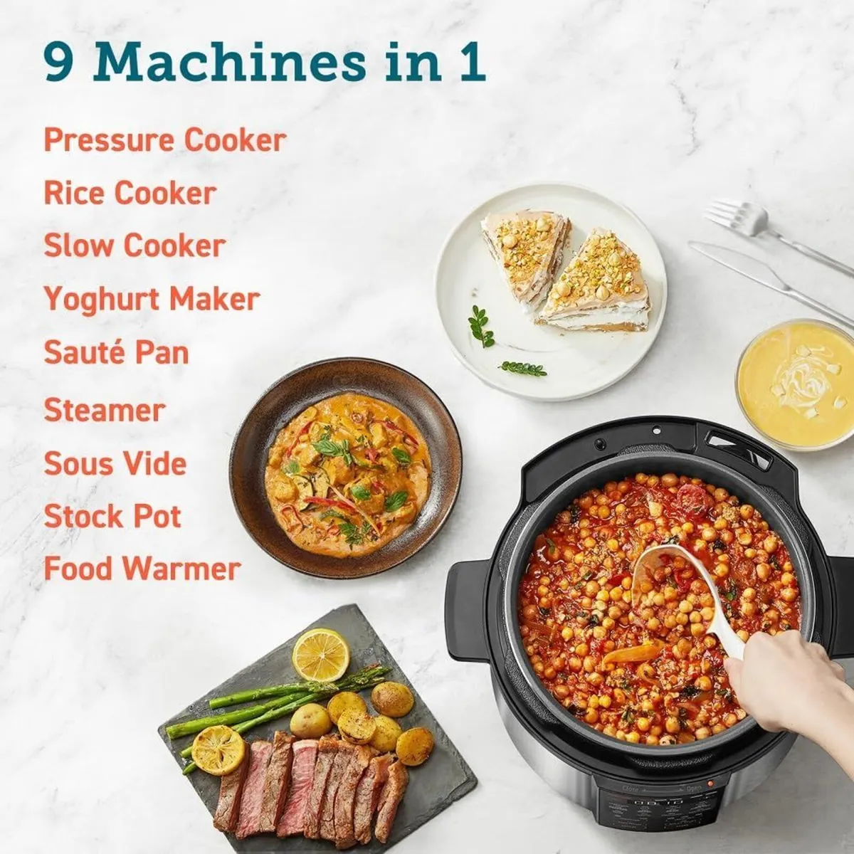Electric Pressure Multi Cooker 5.7L Ceramic - Image 2
