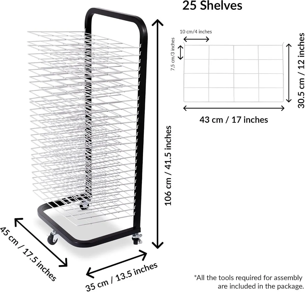 Art Drying Rack for Classroom Functional Mobile - Image 4