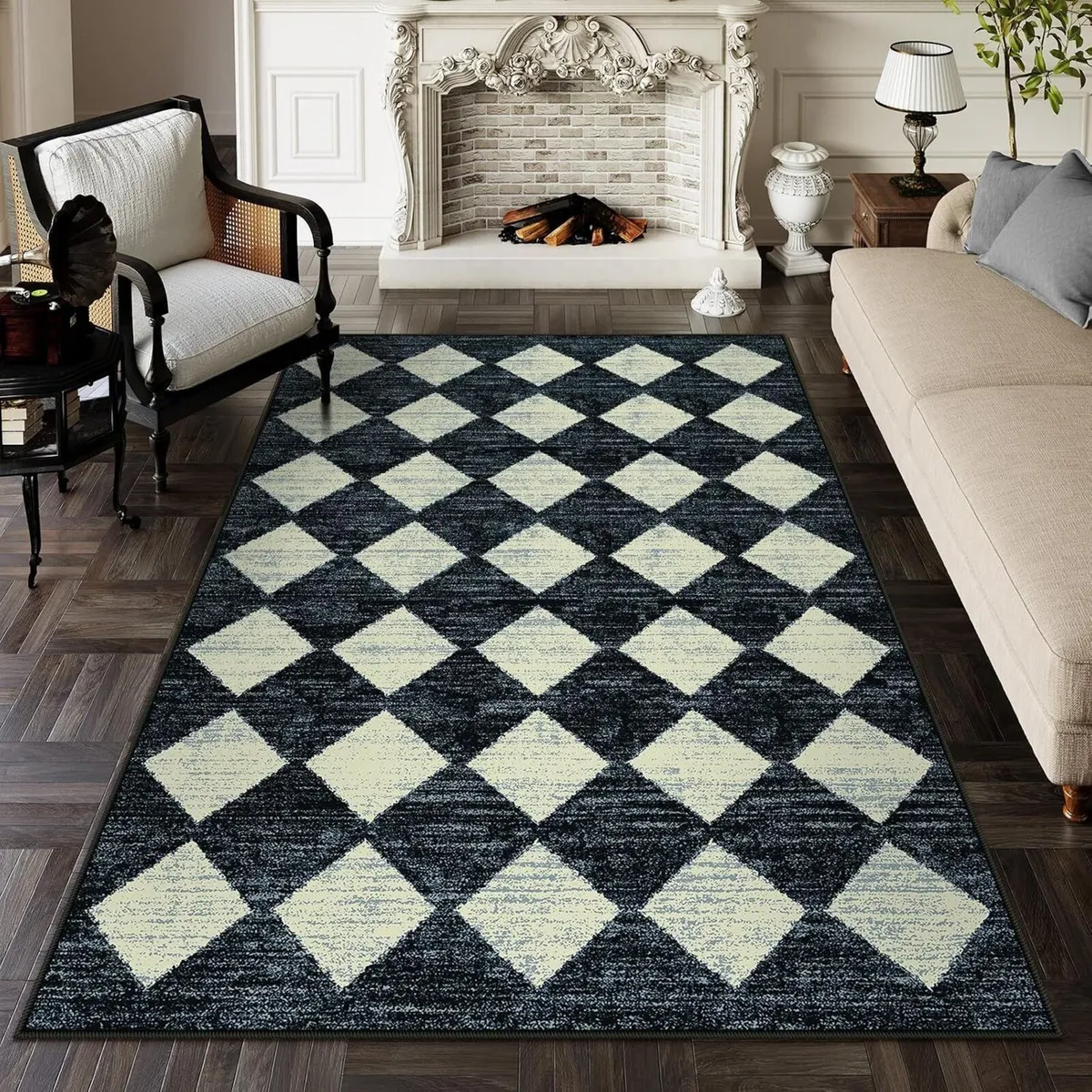 Washable Area Rug Soft Large Bedroom Non - Image 1