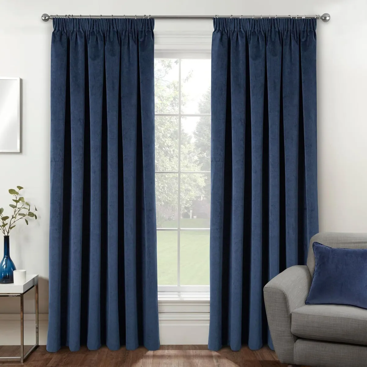 Velvet Thermal 100% Blackout Curtains with Tape - Image 1