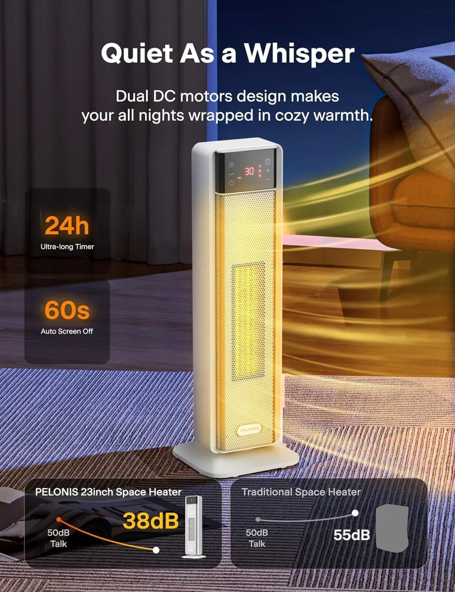 Electric Heater 2000W Energy Efficient Silent - Image 4