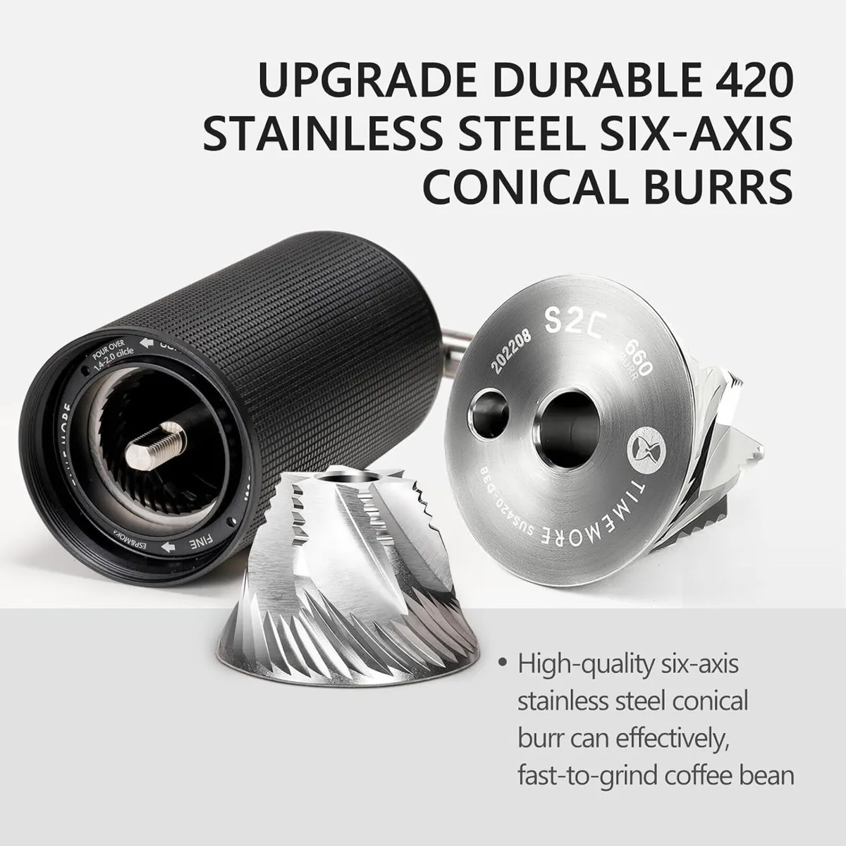 Manual Stainless Steel Coffee Bean Grinder - Image 3