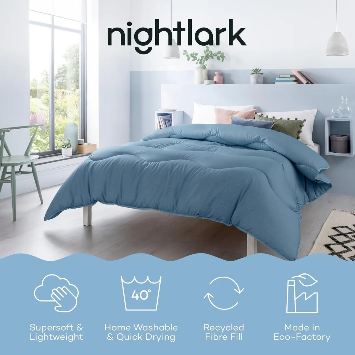 Duvet 4.5 Tog Linen Twilight Super King - Image 2