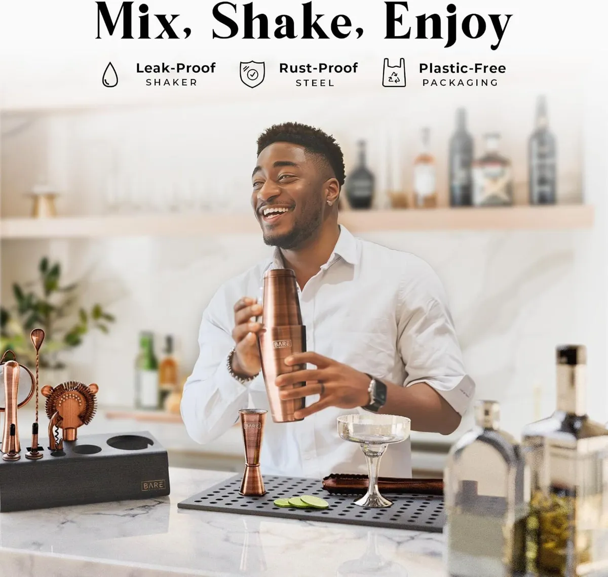 Cocktail Making Kit 14-Piece Bartender Shaker Set - Image 3