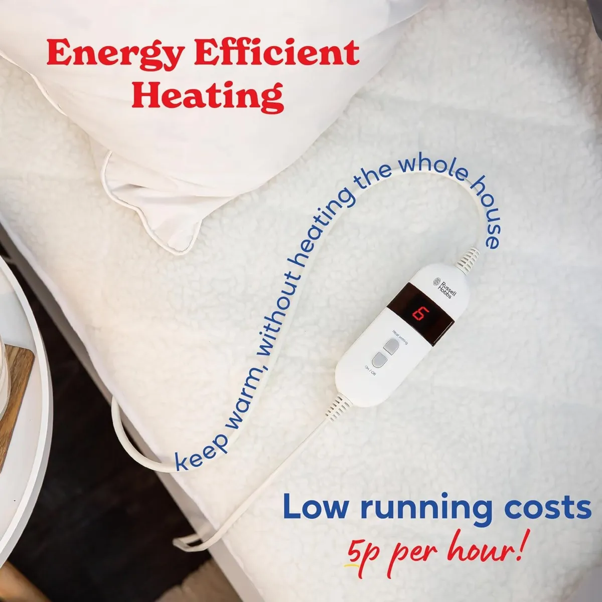Electric Blanket Sherpa Fleece Heated Double - Image 3