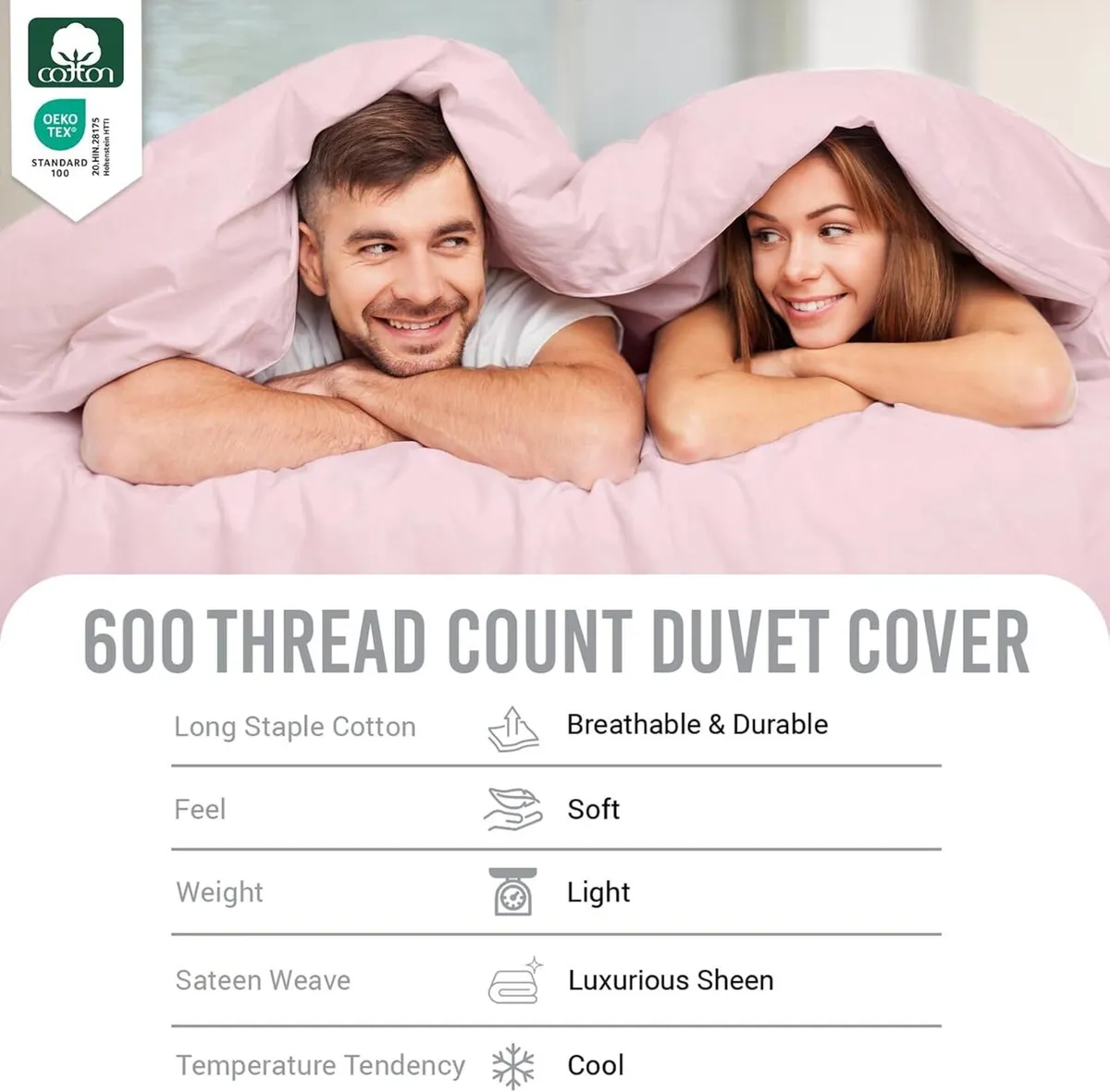Cotton Duvet Cover Set King Size 600 Thread - Image 4
