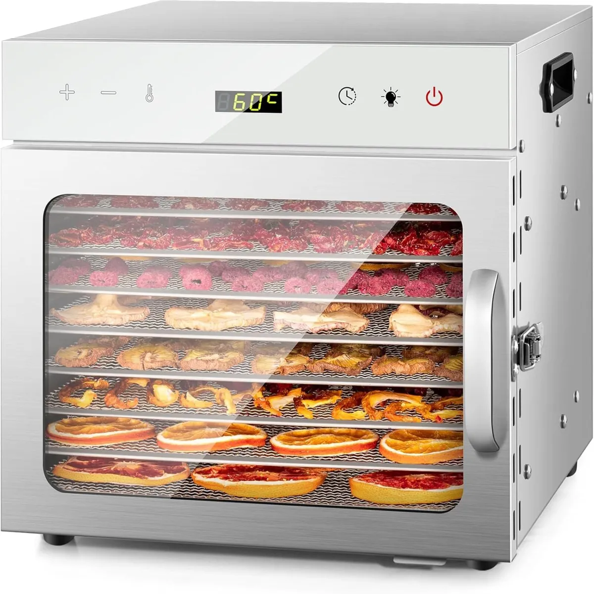 Stainless Steel Food Dehydrator 8 Tray Fruit Dryer - Image 1