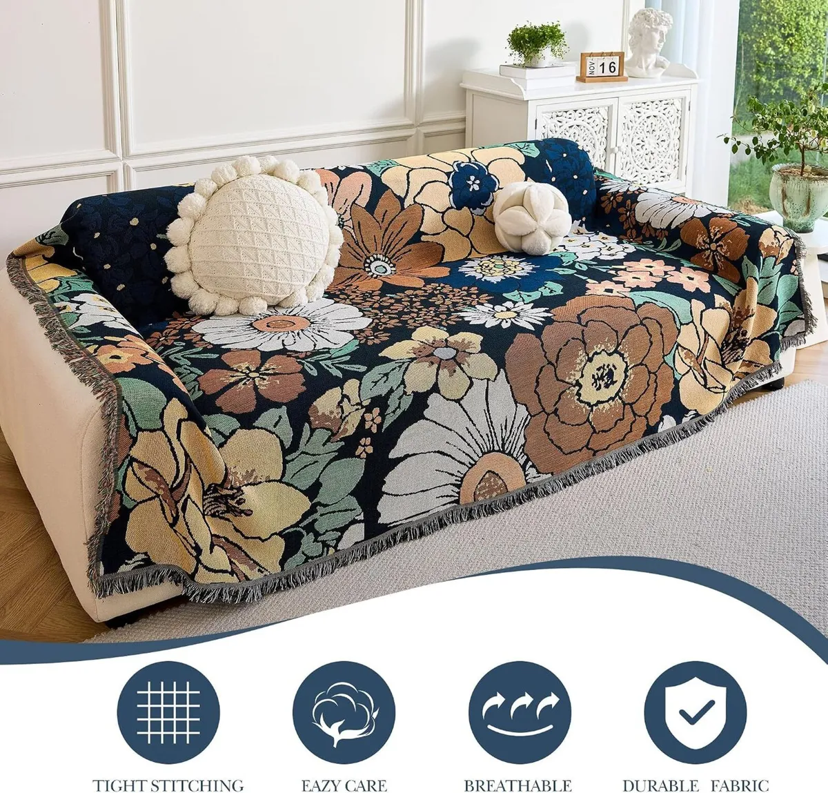 Bohemian Large Sofa Throw Blanket-Extra Throws - Image 2