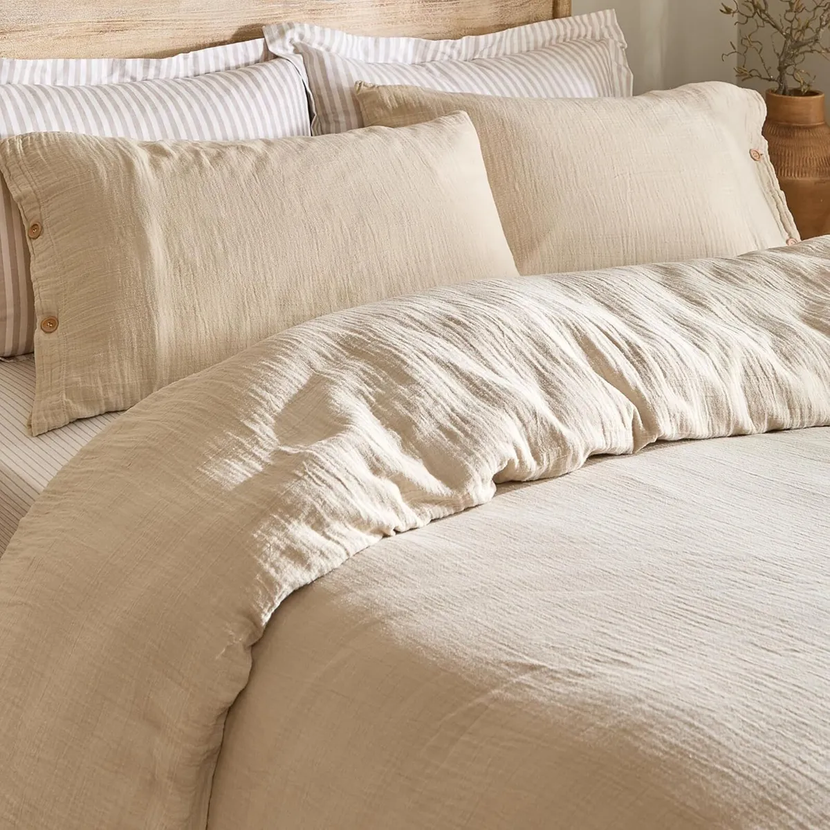 Lark Cotton Muslin Duvet Cover Set - Image 2