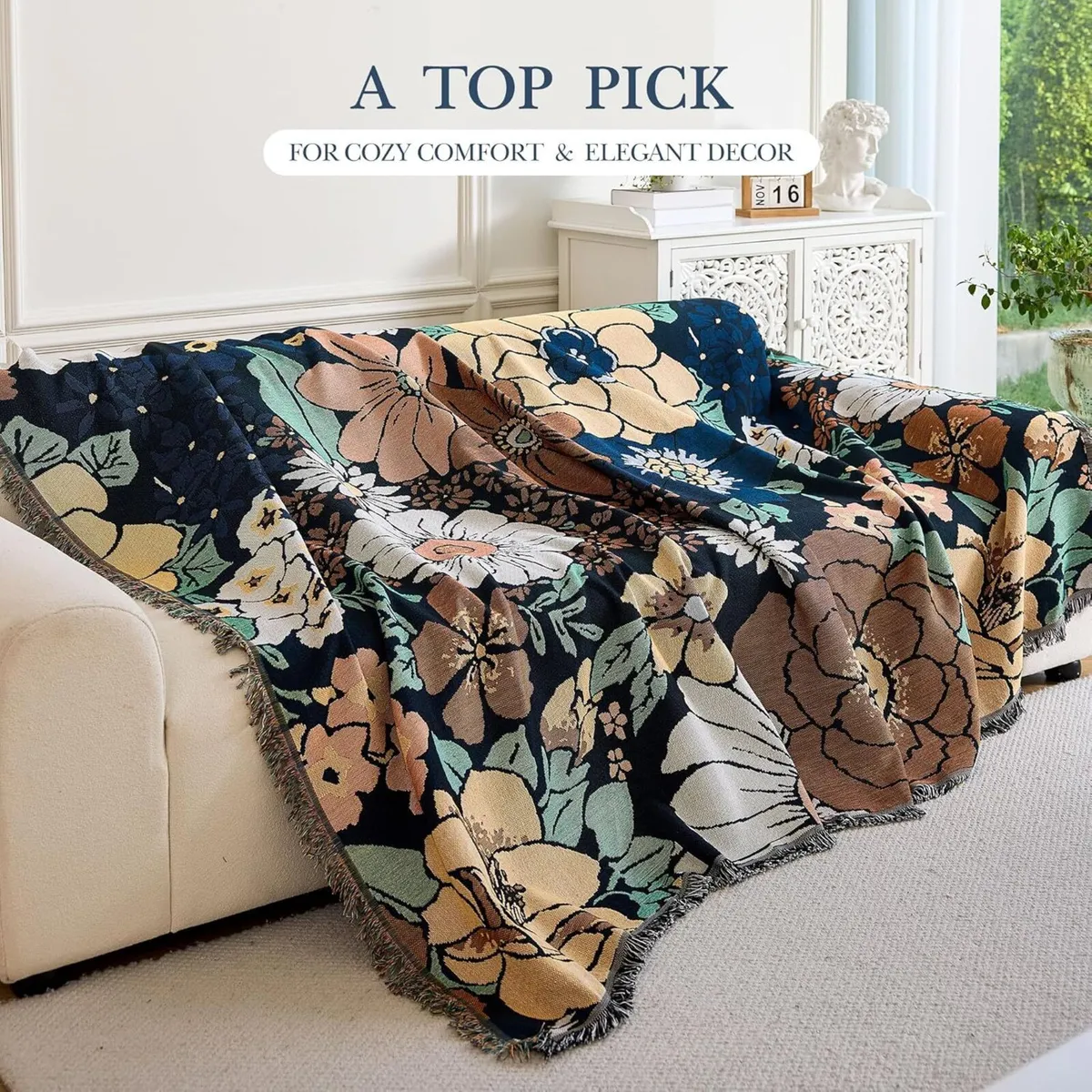 Bohemian Large Sofa Throw Blanket-Extra Throws - Image 3