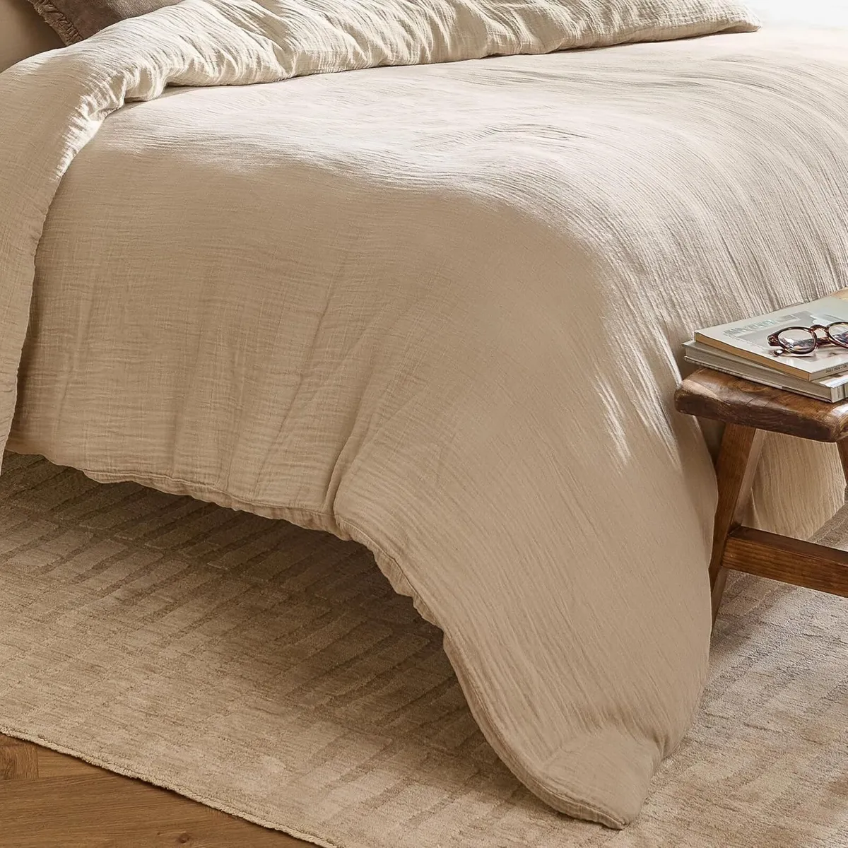 Lark Cotton Muslin Duvet Cover Set - Image 4