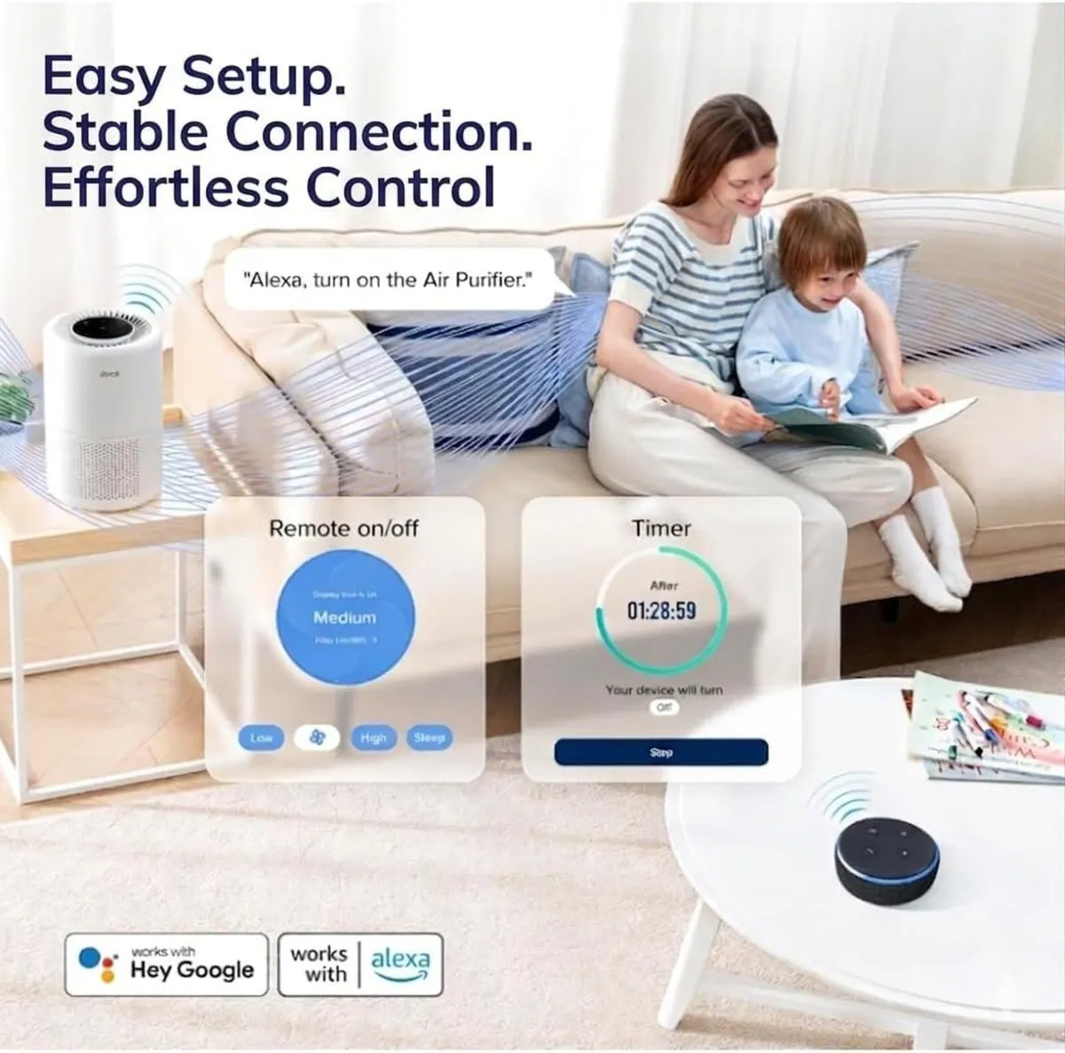 Smart Hepa Air Purifier for Bedroom Home 64m - Image 3