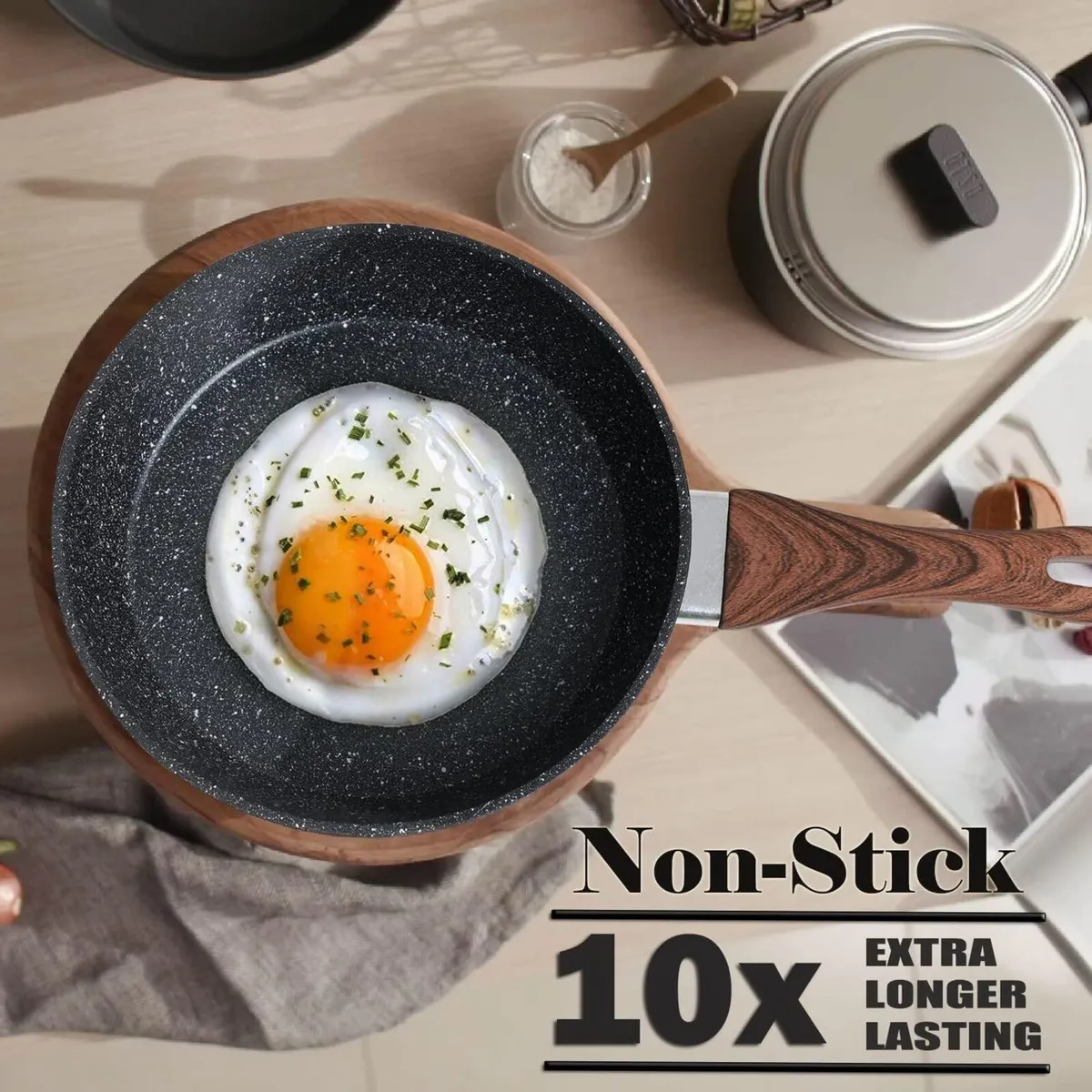 Induction Hob Pans Set 12-Piece Granite Cookware - Image 2