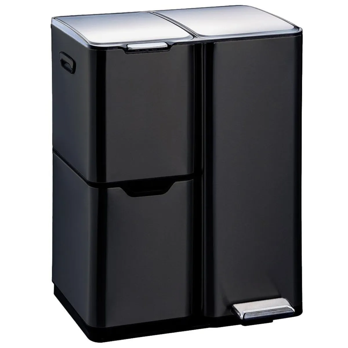Kitchen Waste Bin with Pedal Recycling 60L - Image 1