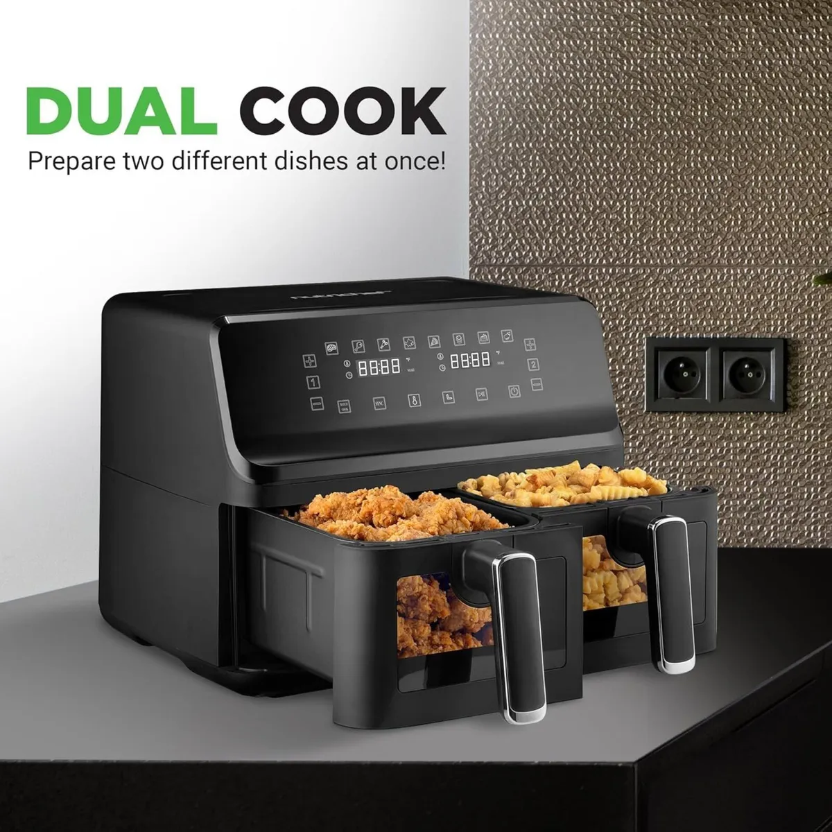 Large Air Fryer Dual Zone 8.3L Double - Image 3