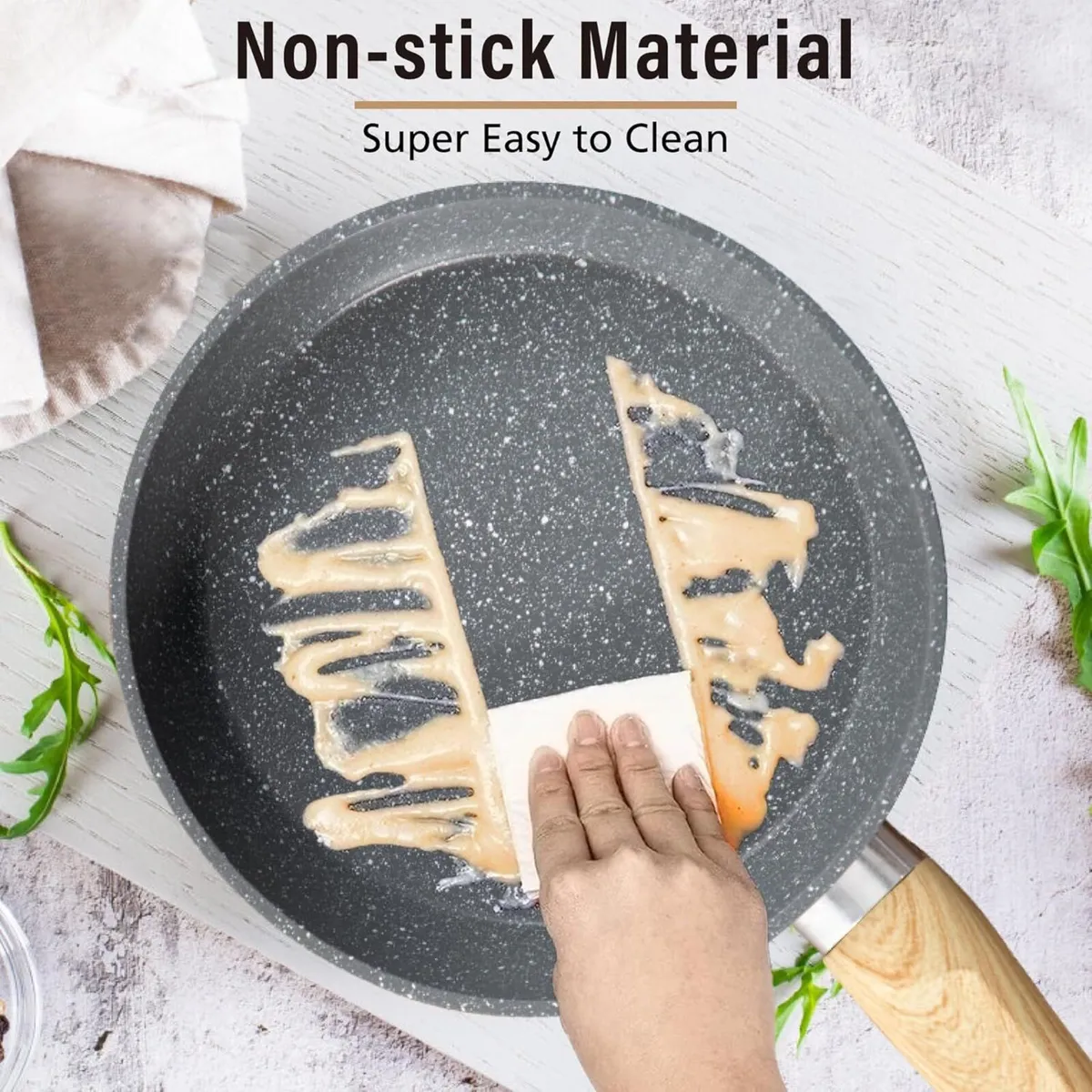 17 Pieces Non Stick Pots and Pans Set - Image 2