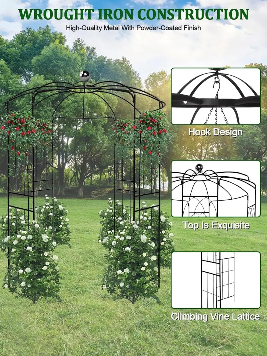 2.9m 4-Sided Metal Heavy Duty Birdcage Shape - Image 3