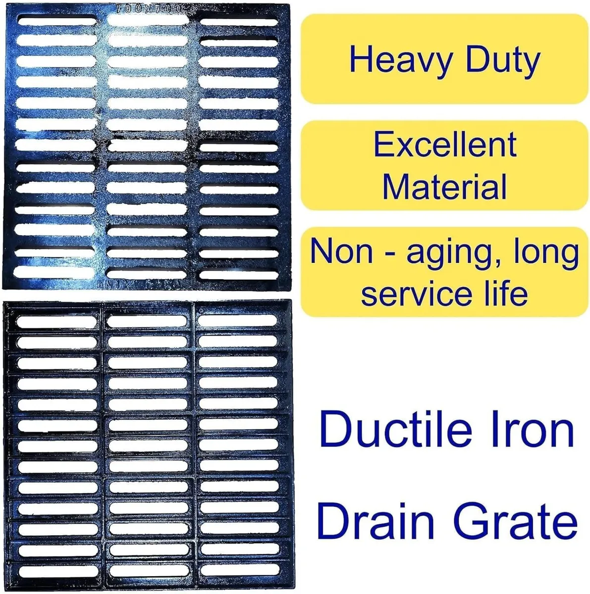 Cast Iron Drain Grate Driveway Channel Cover 700 - Image 3