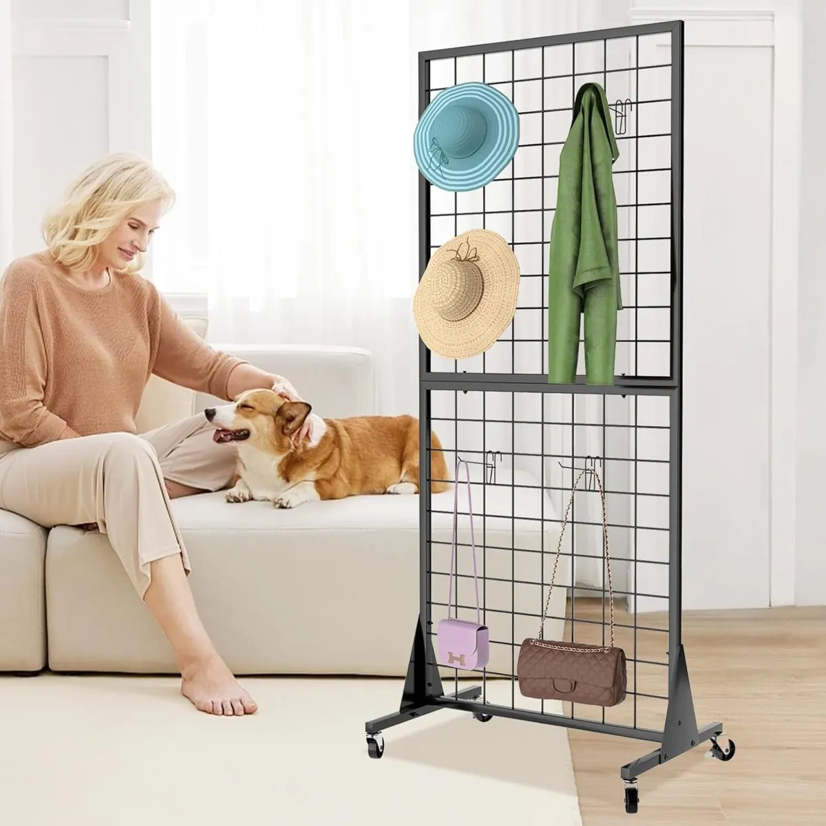 Gridwall Panel Display Stands 2'x5.5' Ft - Image 4