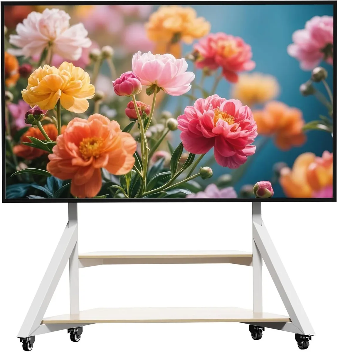 Mobile TV Stand with Wheels 65-100 Inch - Image 1