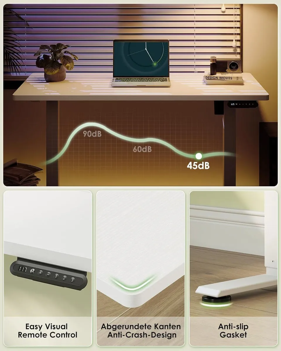 Desk Small Height Adjustable with 3 Memory Heights - Image 4