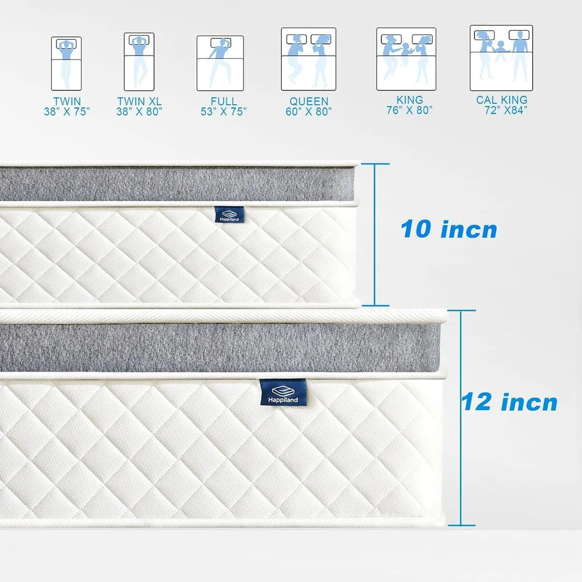 Mattress 10 Inch Hybrid with Breathable Memory - Image 2