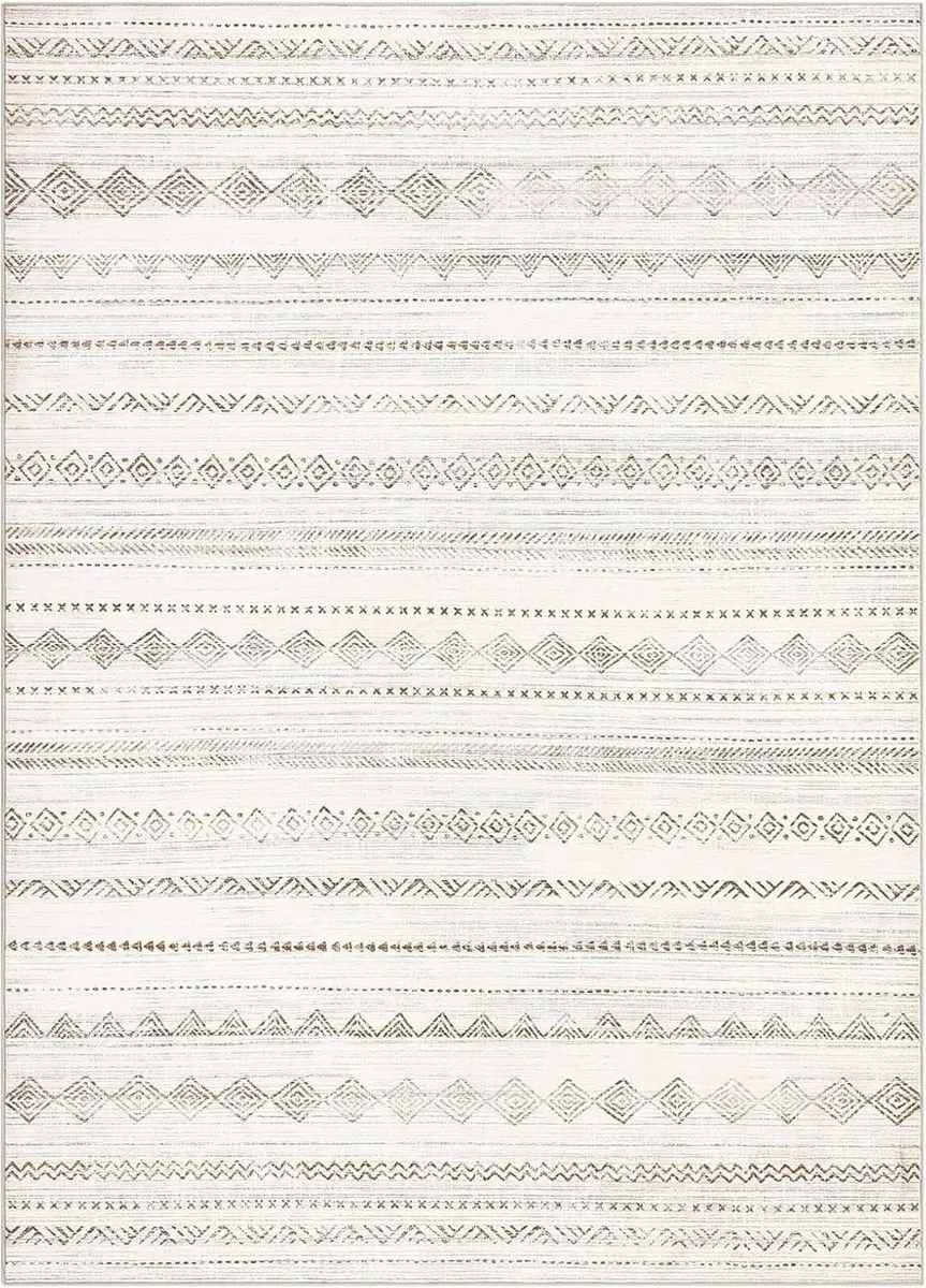 Moroccan Area Rug Washable Camel for Living Room - Image 4