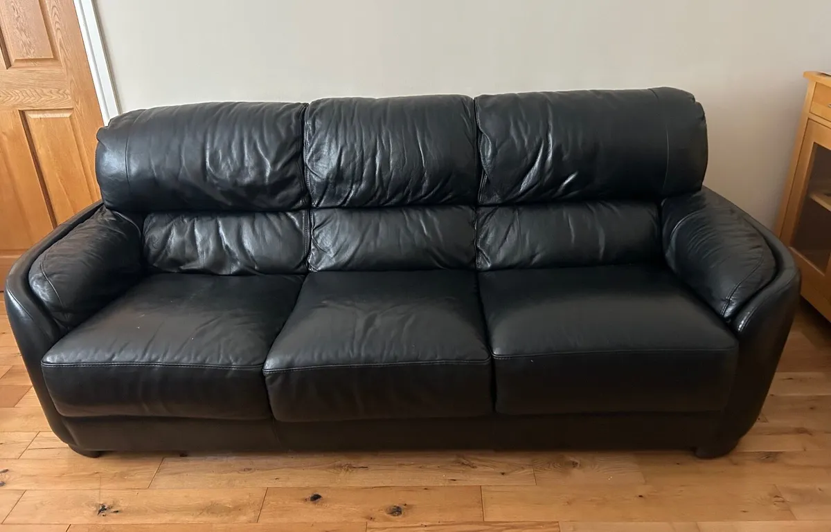 3 seater, 2 seater, armchair & pouffe - Image 1