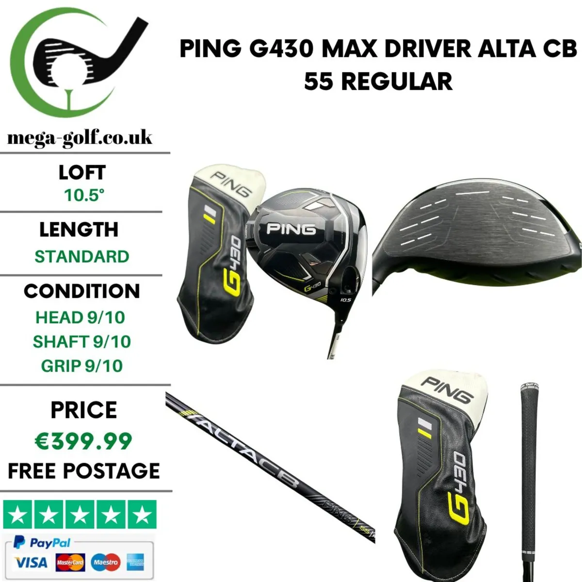 Ping G430 Max Driver / 10.5° / Alta CB 55 Regular - Image 1