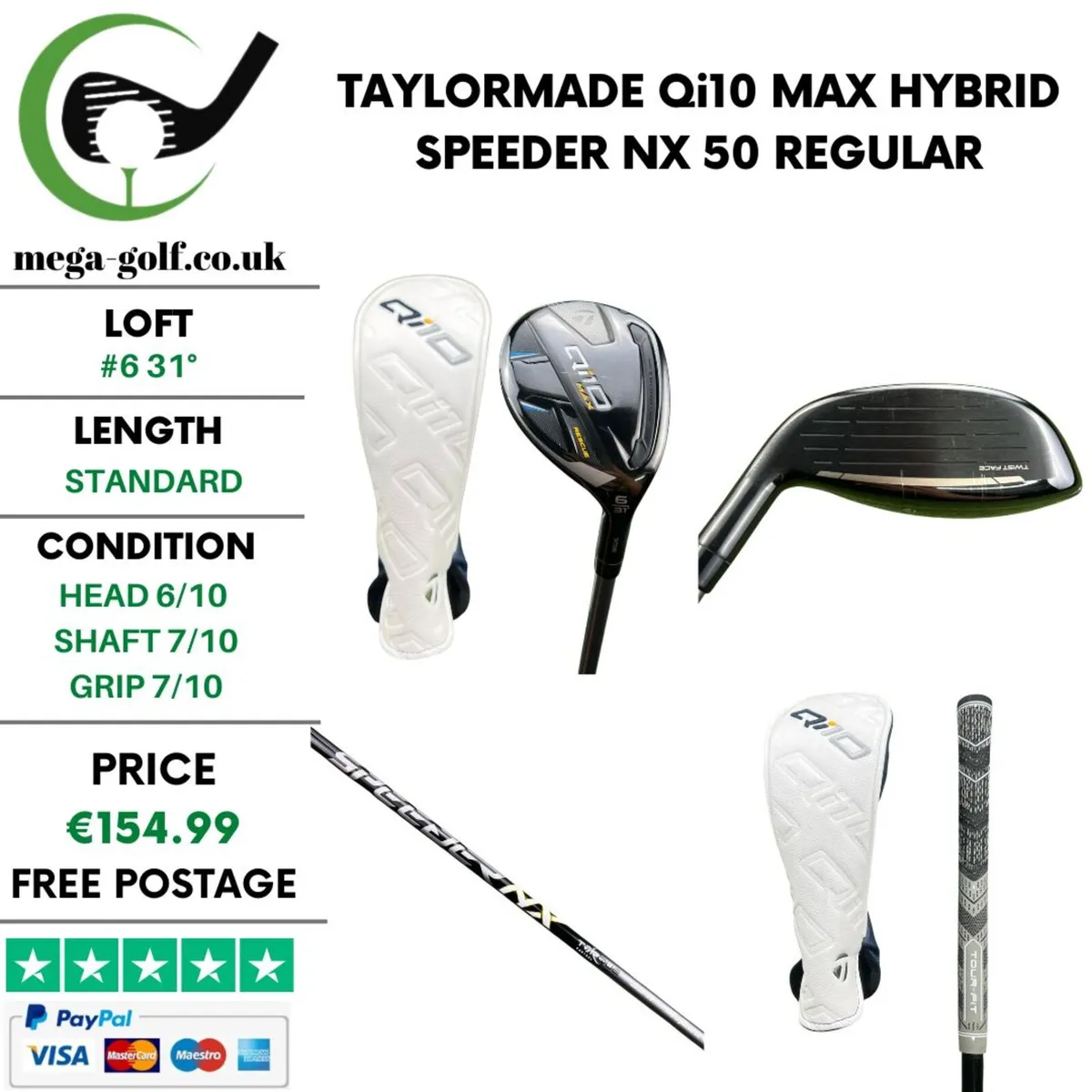 Taylormade Qi10 Max Hybrid / #6 31° / Regular - Image 1