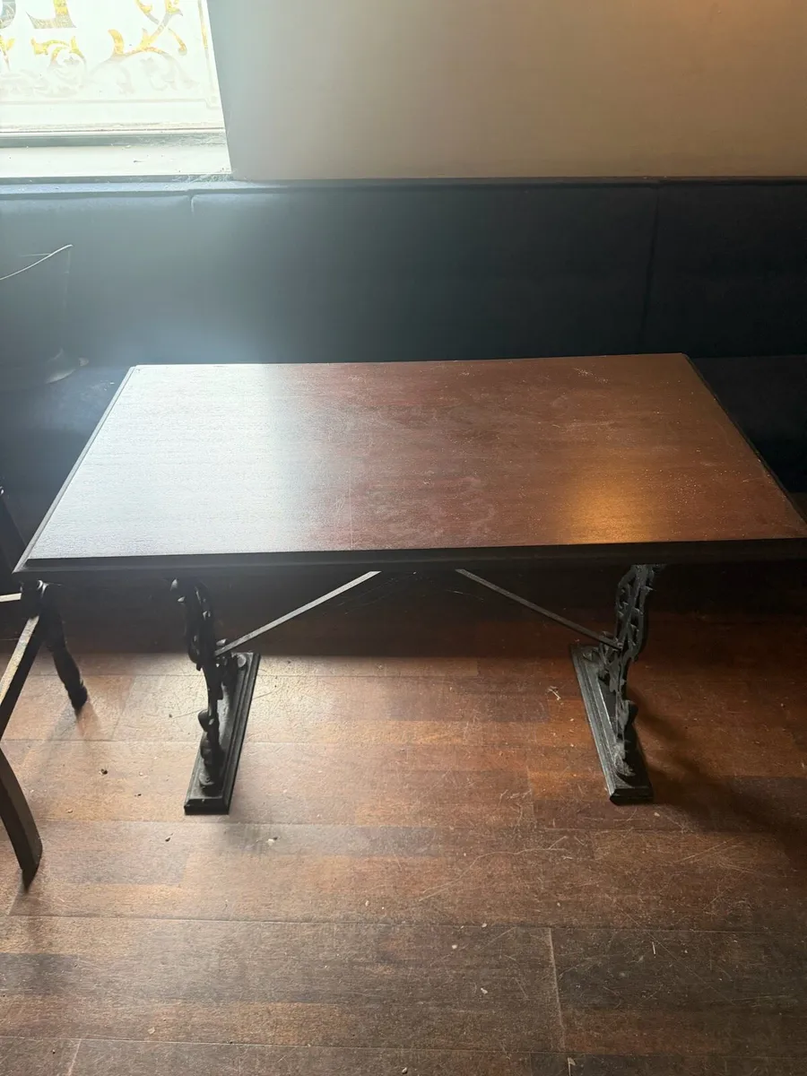 Number of Bar or Restaurant cast iron tables - Image 1