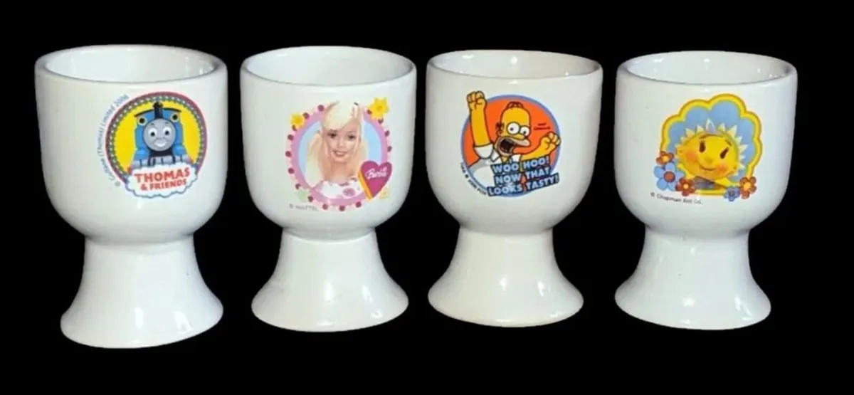 Vintage Character Ceramic Egg Cups (Set of 4) - Image 3