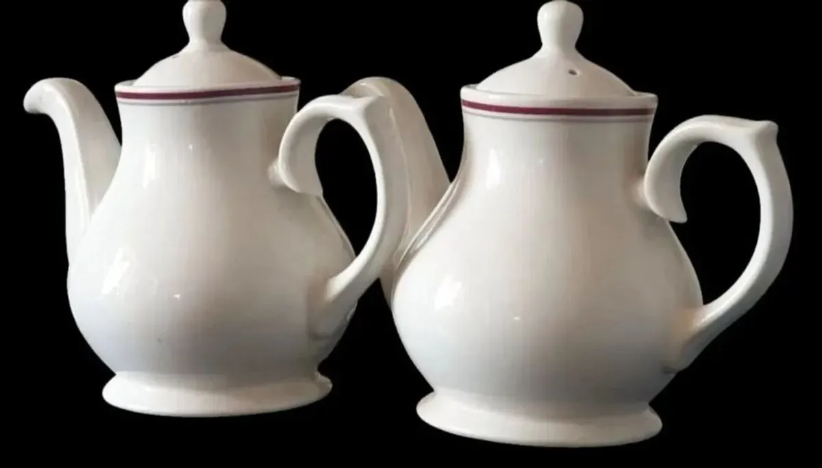 Pair Of Vintage Churchill Hotelware Pots - Image 1