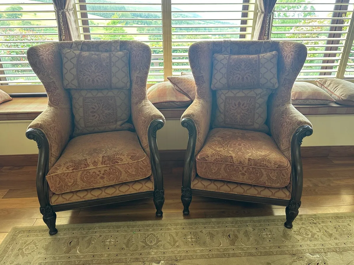 Queen Anne Chairs Pair - Image 1