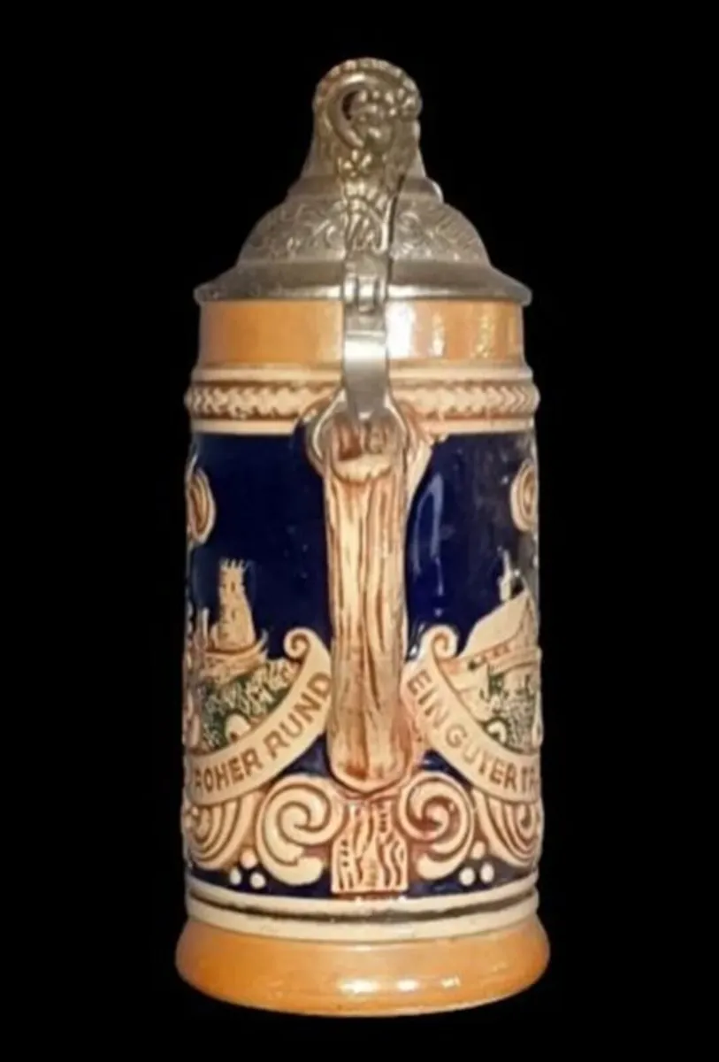 Vintage German Beer Stein by Gerz – Pewter Lid - Image 2