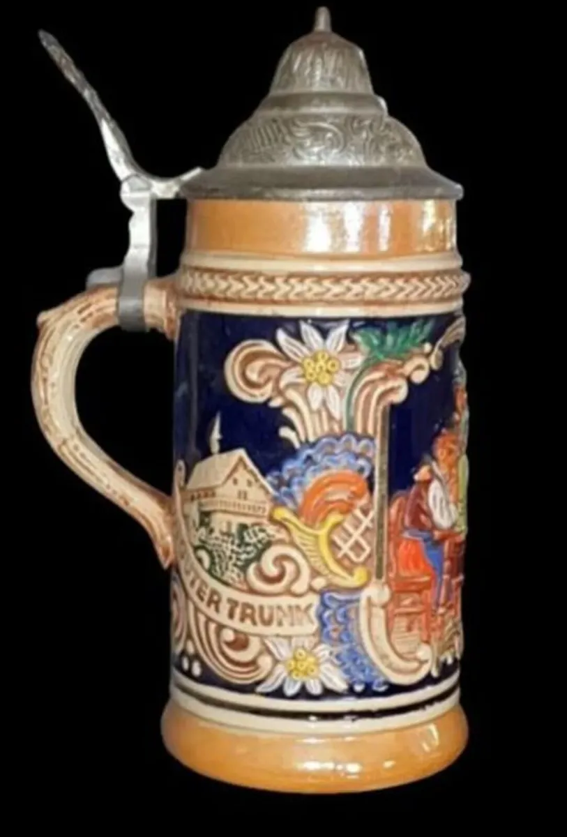 Vintage German Beer Stein by Gerz – Pewter Lid - Image 3