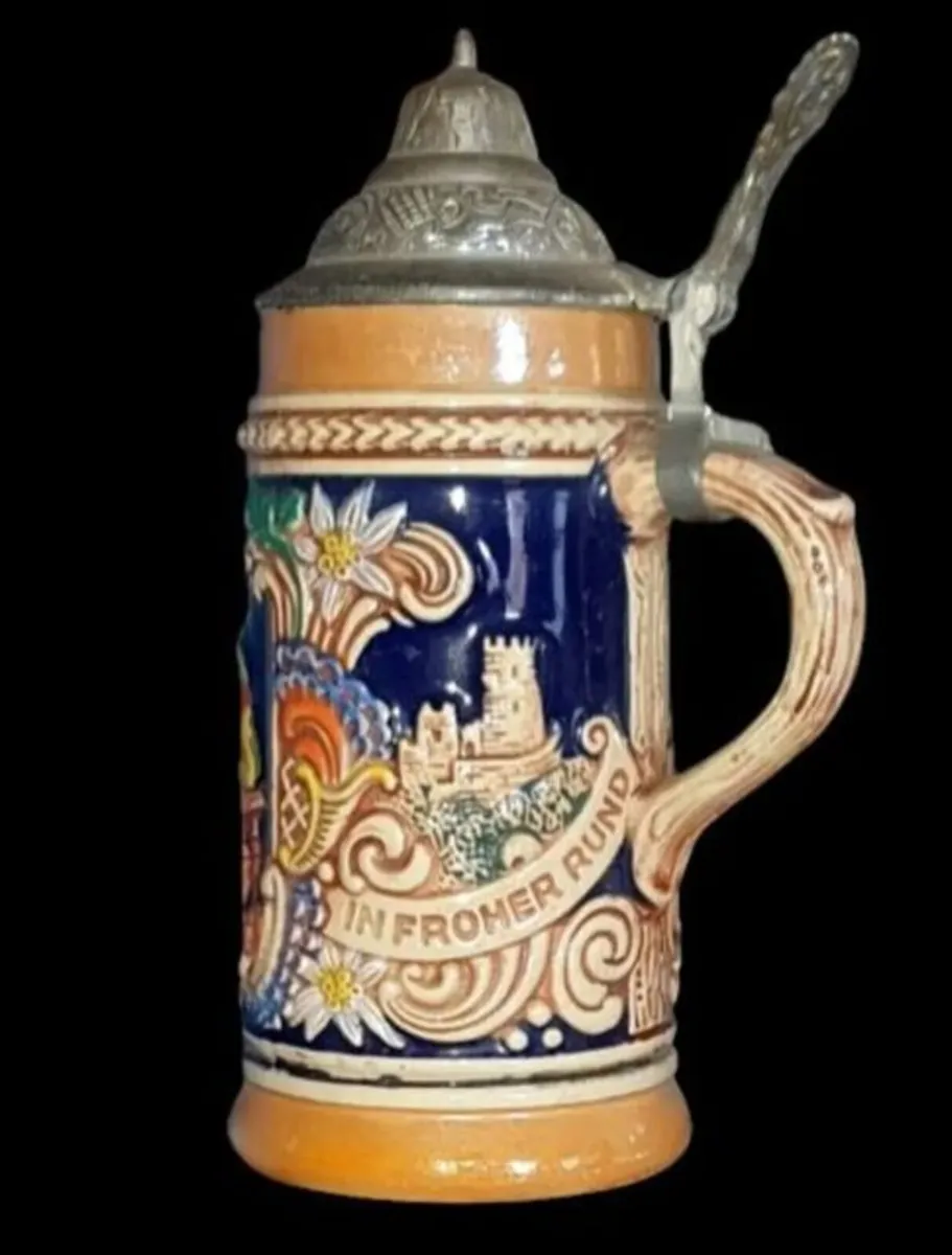 Vintage German Beer Stein by Gerz – Pewter Lid - Image 4