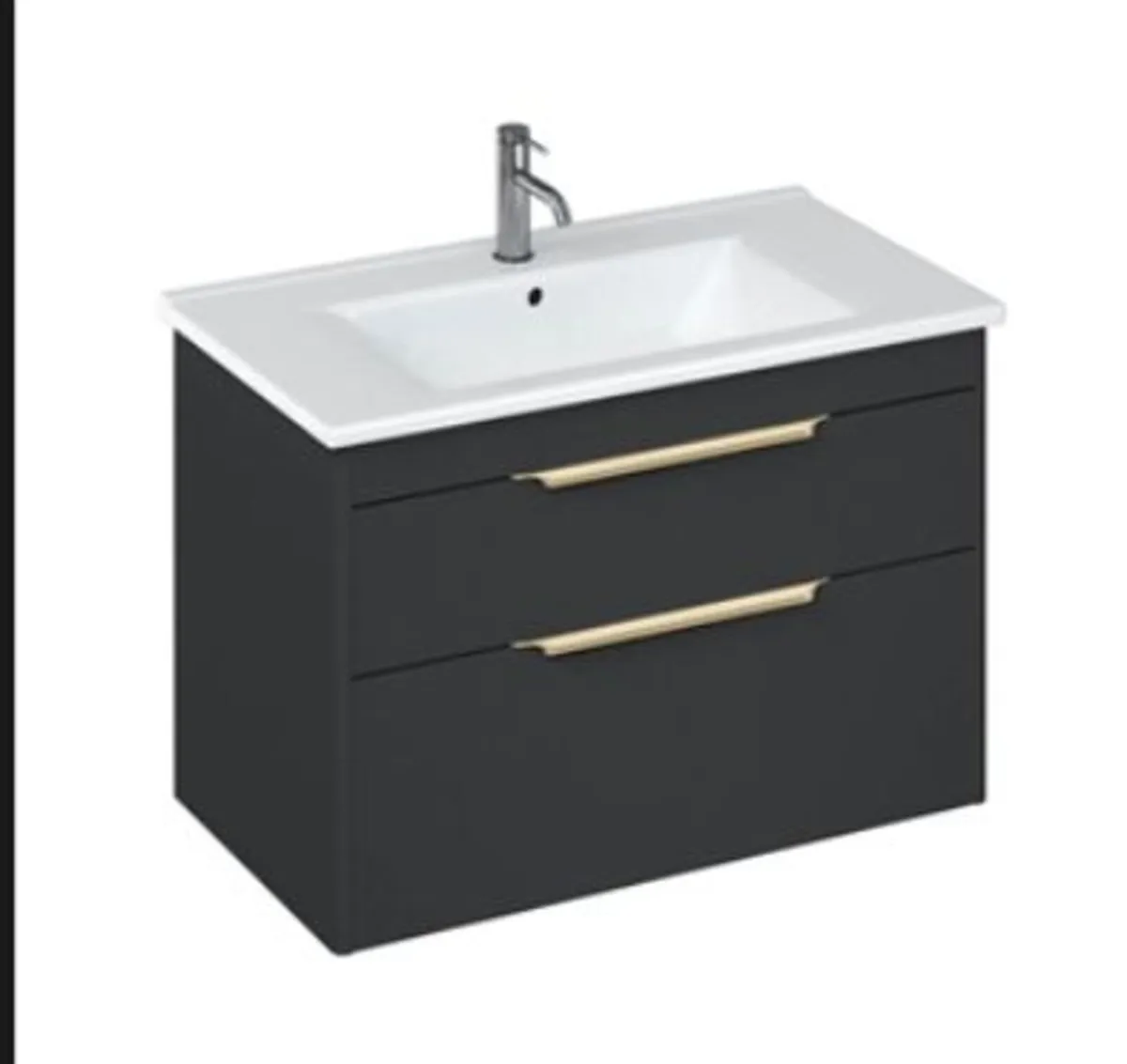 Wall Hung Vanity Unit & Basin, 850mm - Image 1