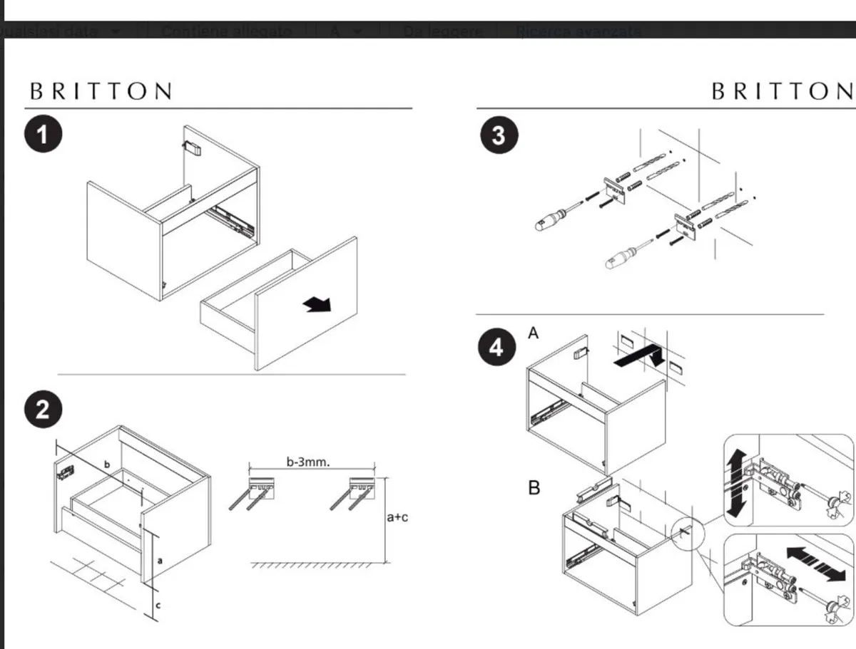 Wall Hung Vanity Unit & Basin, 850mm - Image 2
