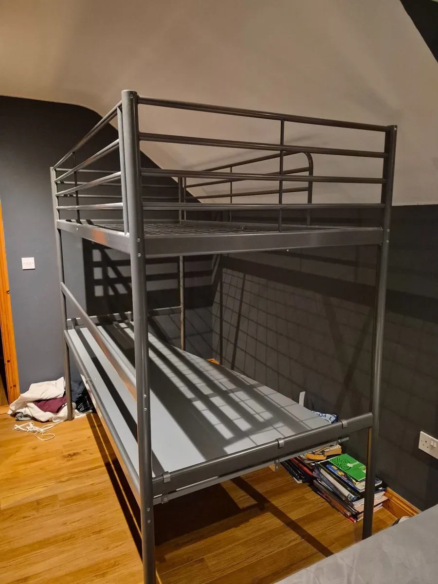 2 X LOFT STYLE BEDS COMPLETE WITH DESK. - Image 1